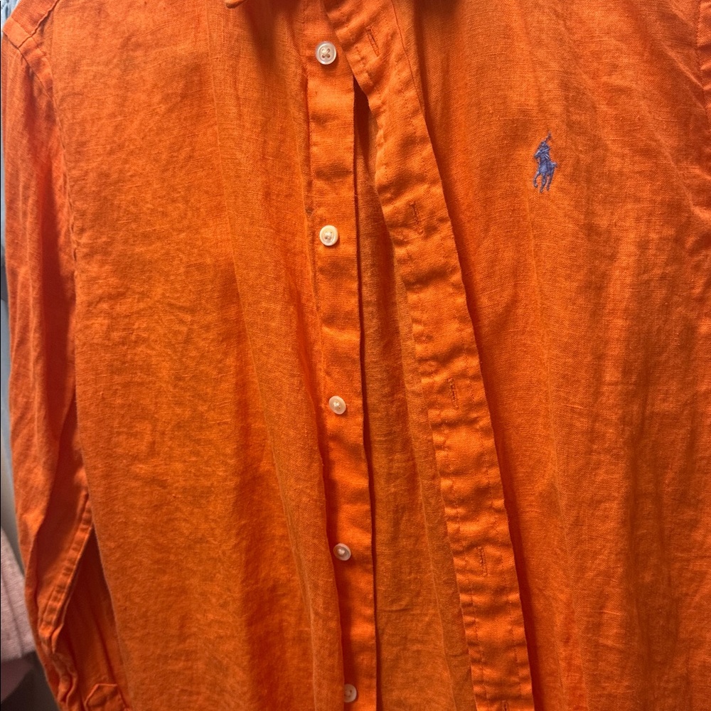 Polo by Ralph Lauren Vibrant Orange Casual Shirt - Picture 2 of 3